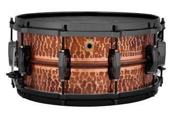 Ludwig LC663CKWNBLK 6.5x14 Hammered Copper Snare_1.jpg